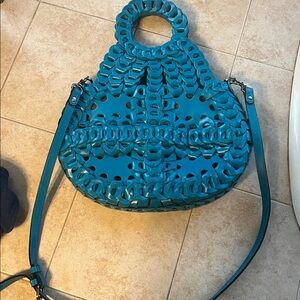 Patricia Nash Teal Satchel Bag
